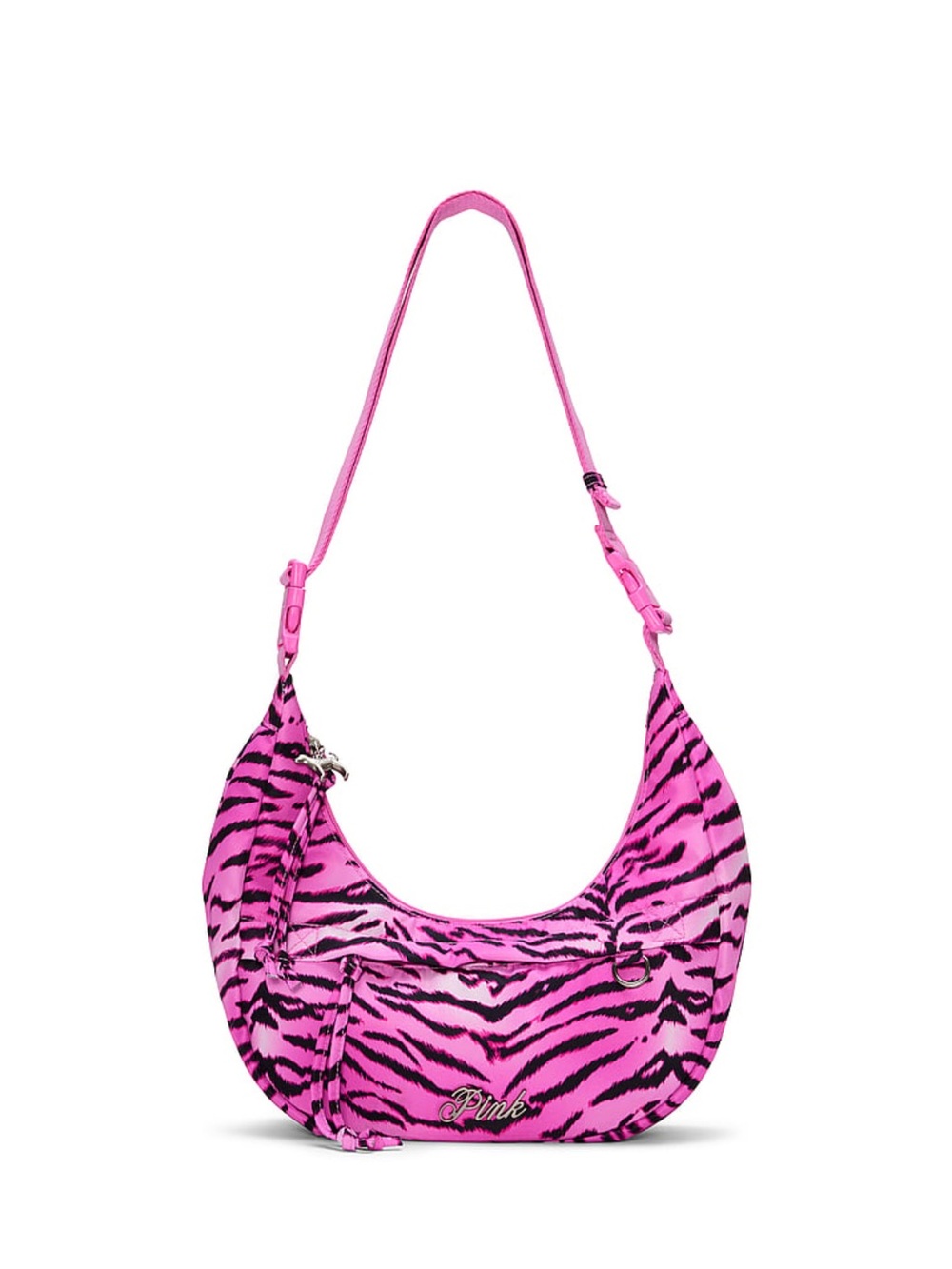 PINK Victoria's Secret Hot Pink Zebra-Print Shoulder Bag🖤⚡️